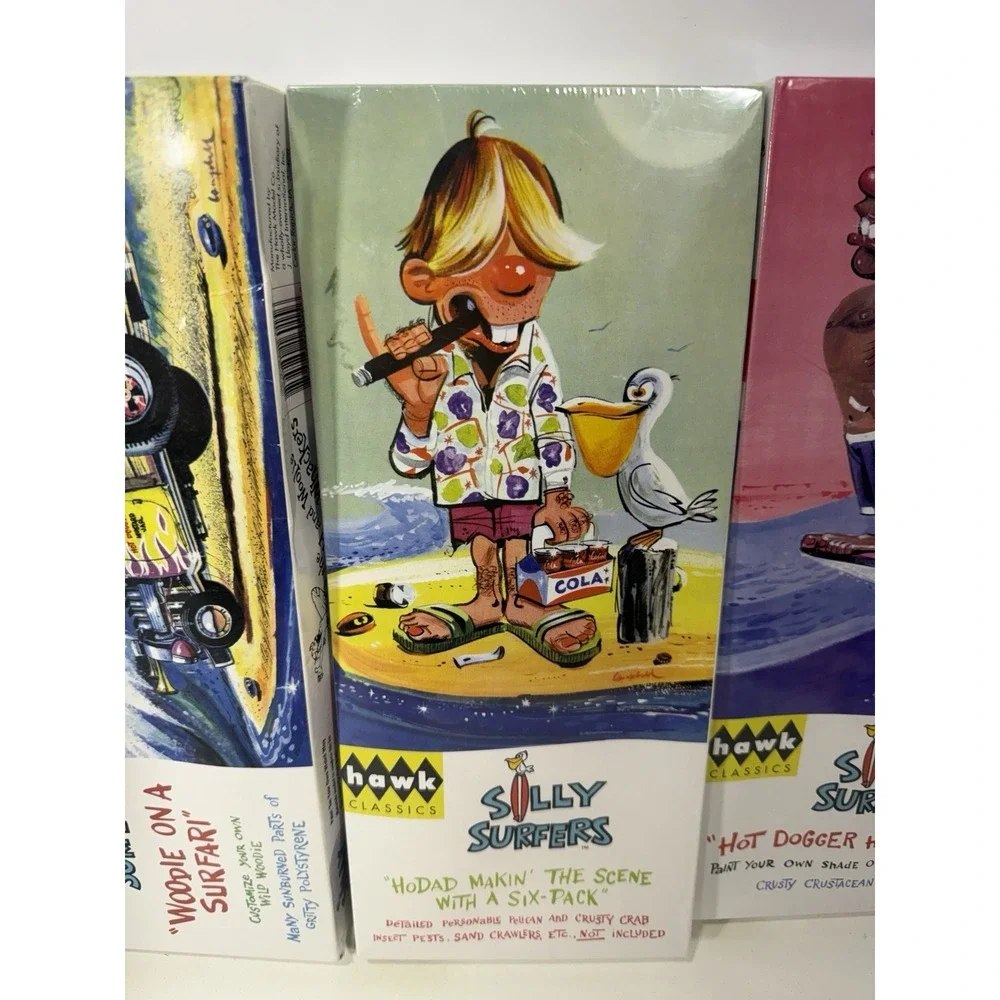 Hawk Classics Silly Surfers Complete Kits 2 Sealed Boxes 2 Open Box 4 Lot